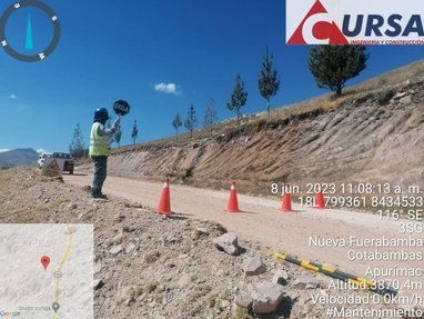 Trabajos de descolmatación con señalización de conos